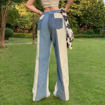 Custom Women's Corduroy Sweatpants|2023 New Contrast Trackpants|Splicing Design Fashion Sweatpants