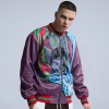Original Casual Street Wear Coat|Abstract Graffiti Print Jacket|Round Collar Full-zip Cardigan Coat Men