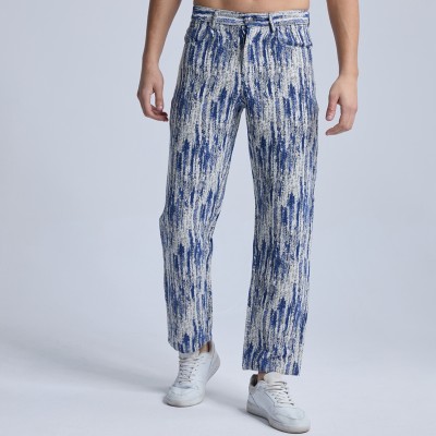Wholesale All Over Print Men Jeans|100% Cotton Y2K Men Denim Jeans|Straight Leg Pantalon