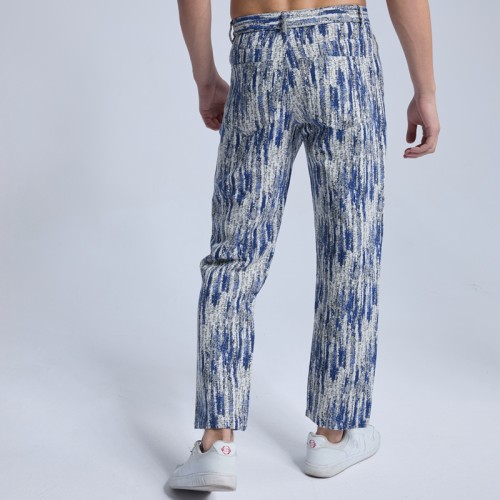 Großhandel Herren-Jeans mit Allover-Print | 100 % Baumwolle Y2K-Herren-Denim-Jeans | Pantalon mit geradem Bein