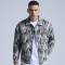 Original Casual Street Wear Coat|Stand Collar Jacket|Denim Tie-dye Coat
