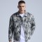 Original Casual Street Wear Coat|Stand Collar Jacket|Denim Tie-dye Coat