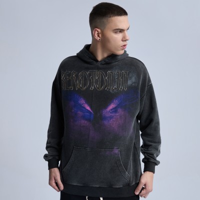 New Design Men's Vintage Hoodies|High Quality Washing Retro Hoodies|100% Cotton Long Sleeve Hoodies