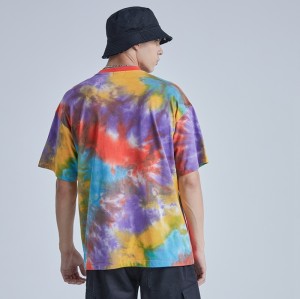 Original Men's Loose T-shirts|High Quality Tie Dye T-shirts|Fashion Puff Printing T-shirts