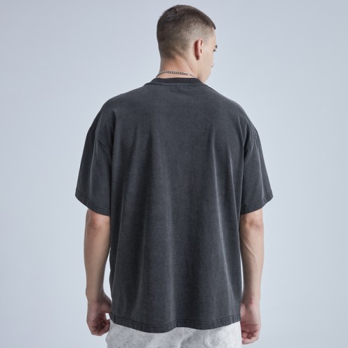 Fashion Men's Vintage T-shirts Factory|Original Direct Injection T-shirts|New Design Snow Washing T-shirts