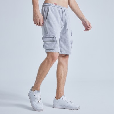 Custom Logo Men's Shorts|100% Cotton Men Shorts | Elastic Waist 3D Zipper Pockets Men Short