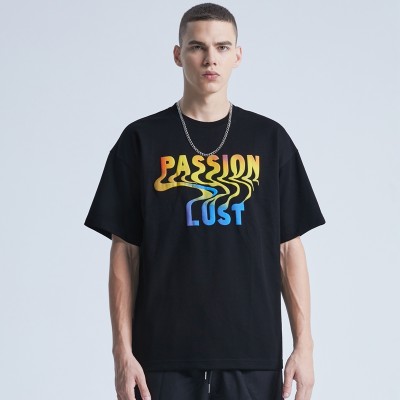 Fabrik für schwere Herren-T-Shirts| Mehrfarbige Buchstaben-T-Shirts für den Sommer | T-Shirts mit individuellem Puff-Druck