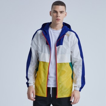 Rainbow Touches Custom Jacket Coat With Hoodie Muti-colored Waterproof Skateboard