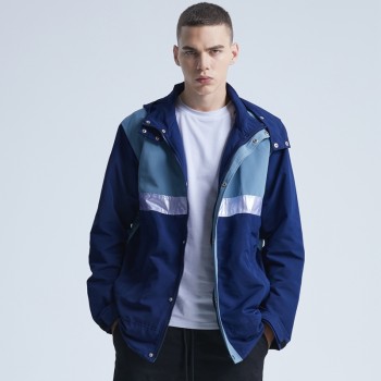Rainbow Touches Custom Windbreaker Zip Up Color Block Jacket With Hood