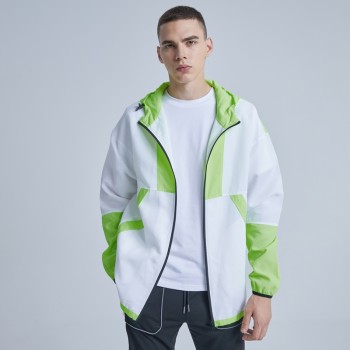 Rainbow Touches Custom Jacket Coat With Hoodie Contrast Waterproof Skateboard