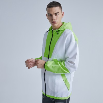 Rainbow Touches Custom Jacket Coat With Hoodie Contrast Waterproof Skateboard