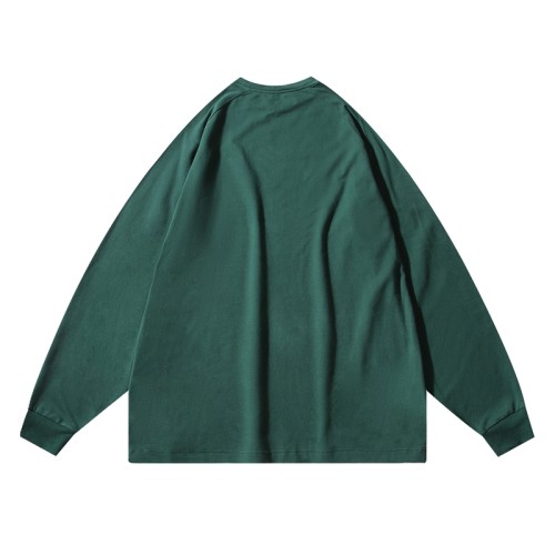 Long Sleeve T shirt Men 32S Cotton Pique Lrycra Fabric Streetwear Manufacturer Custom