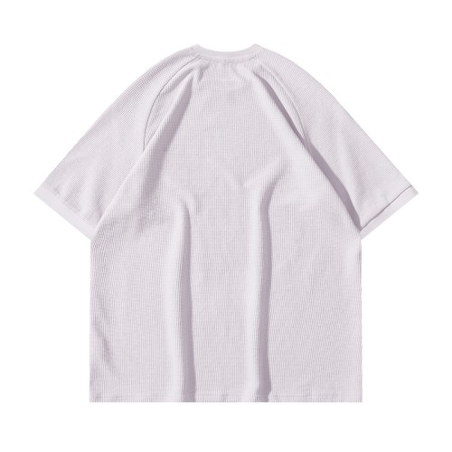 Waffle Fabric T shirt Men Raglan Sleeve China Clothing Company Support Customization