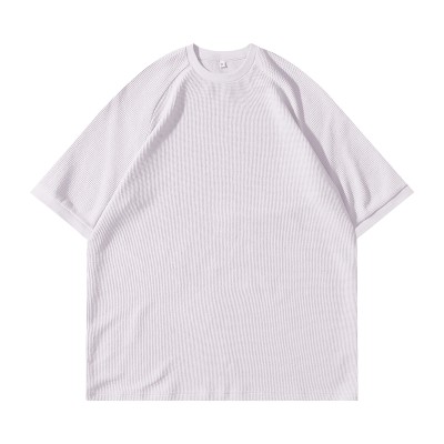 Waffle Fabric T shirt Men Raglan Sleeve China Clothing Company Support Customization