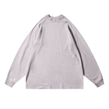 Heavy Cotton 220 GSM Long Sleeve T-shirt | Men Vintage Wash Shirt | China Streetwear Factory Custom