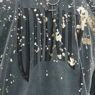 Acid Wash T shirt | Heavy Cotton | Rubber Printing | And Foil Gold Painting | Custom Tee Shirt For Men