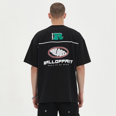 Motorcycle Race T shirt | For Men | Rhinestone | Screen Printing | Heavy Weight Cotton | Custom Streetwear Tee Shirt