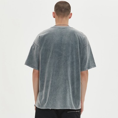 Blank Vintage Washed T shirt Men | 260 GSM | Heavy Cotton | Streetwear Clothing Manufacturers