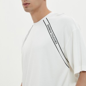 Recycled Cotton T shirt | Eco Friendly | Silicone Rubber Print | Loose Fit | Sportswear | Loungewear