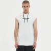 Recycled Cotton Sleeveless Hoodie | Muscle Fit | Silicone Rubber Print | Men | Eco Friendly | Sportswear