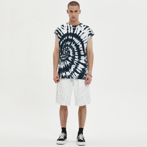 Tie Dye Swirl Tank Tops | Men | 100 Cotton | Oversized | 230 GSM | Sleeveless T-shirt