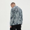 Distressed Denim Jacket Men | Vintage Washed | Jacquard Jean| Navy Blue | Custom Streetwear