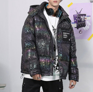 Abrigos de plumón de pato para hombre | Chaqueta acolchada brillante | Parejas | Invierno | Cálido | Con cremallera | Ropa de calle