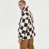 Chaquetas Sherpa a cuadros para hombre | Polar a cuadros | Con cremallera | Con bufanda extraíble | Fabricante de ropa de calle