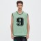 Sweater Vest | Men's Casual | Sports | Number Pattern | V Neck | Varsity | Net Knit | Sleeveless Tank | In Green