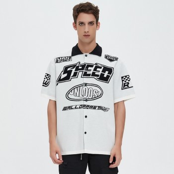 Short Sleeve Sweater | Kintted | Moto Racing | Short Sleeve Sweater Tee Shirt | Streetwear Manufacturer