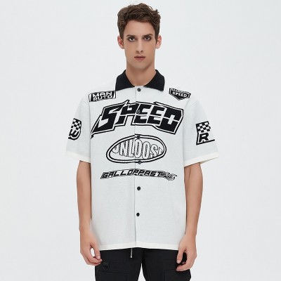 Camiseta de corte cuadrado | Camiseta de punto | Camiseta de motociclista | Camiseta estilo carreras | Camiseta de manga corta | Fabricante de ropa urbana