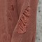 Distressed Knit Sweater For Men | Crew Neck | Vintage Acid Wash Angora Red | Streetwear