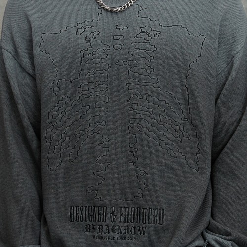 Gradient Knitted Sweater Men | Skeleton | Custom Embroidery | Crew Neck | Streetwear Manufacturer