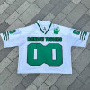 Camiseta de fútbol de corte cuadrado y corto | Ropa de calle personalizada | Gráfico bordado | Camisetas de malla unisex