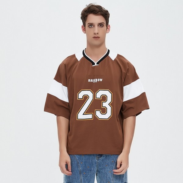 Camiseta de hombre | Recortada | Ajuste deportivo de fútbol | Serigrafía | Los mejores fabricantes de ropa urbana