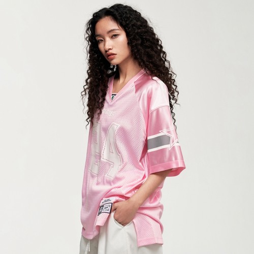 Oversized Jersey T shirt Women | American Vintage Sports | V Neck | Printing | Streetwear Supplier