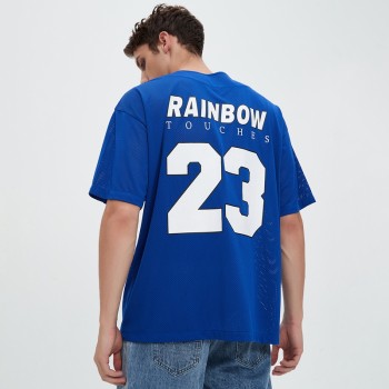 Klein Blue Baseball Jersey Men | Applique Embroidery | Printed | Mesh T shirt | Custom Streetwear