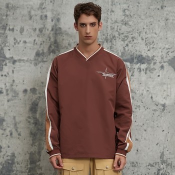 Long Sleeve T-shirt Men | Side Stripe | Oversized | Embroidery | Custom Streetwear Manufacturer