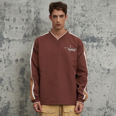 Long Sleeve T-shirt Men | Side Stripe | Oversized | Embroidery | Custom Streetwear Manufacturer