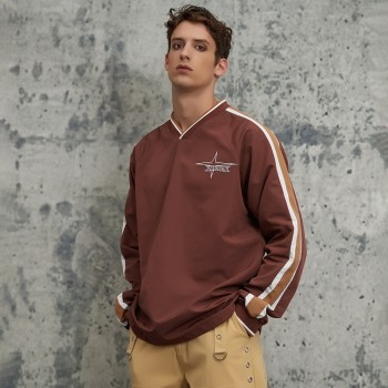 Long Sleeve T-shirt Men | Side Stripe | Oversized | Embroidery | Custom Streetwear Manufacturer