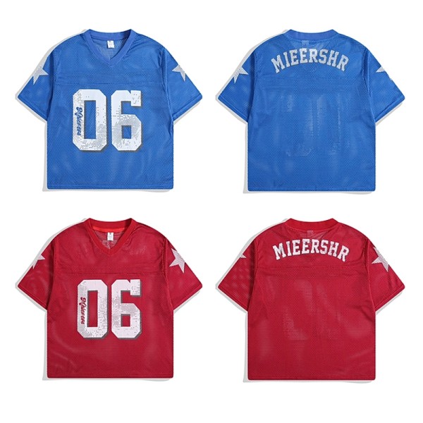 Mesh Football Jersey | American | V Neck | Unisex | Custom Street Wear T shirt