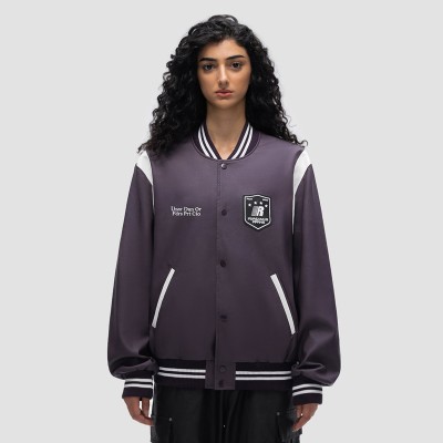 Leather Varsity Jacket Women | Applique Embroidery | Contrast Color | Custom Streetwear Vendors