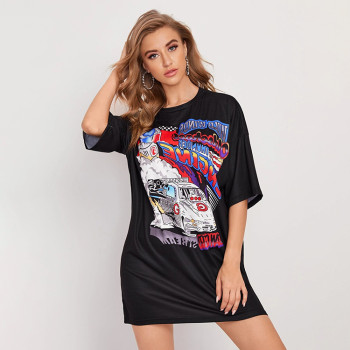 Oversized Graphic T shirts Women | Printing Heat Transfer | Streetwear Manufacturer China