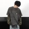 Double Layer Long Sleeve T-shirt | American Retro | Camouflage | Oversized Streetwar Men