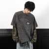 Double Layer Long Sleeve T-shirt | American Retro | Camouflage | Oversized Streetwar Men