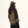 Double Layer Long Sleeve T-shirt | Camo Oversized | American Retro | Women Streetwear