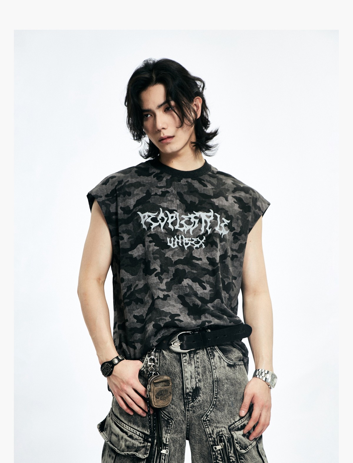 Camo Sleeveless T-shirt