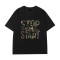 Oversized T shirt Men | Camo Letter | 100% Cotton | Streetwear | Summer 2025