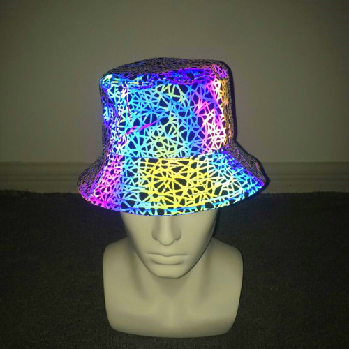 Rainbow Reflective Bucket Hat | Hip Hop | Custom Streetwear | China Supllier