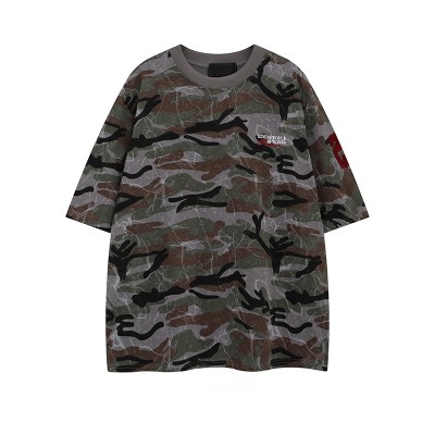 Women's Oversized Camo T-shirt | Drop Shoulder | Y2K Clothing | Streetwear Manufacturer China